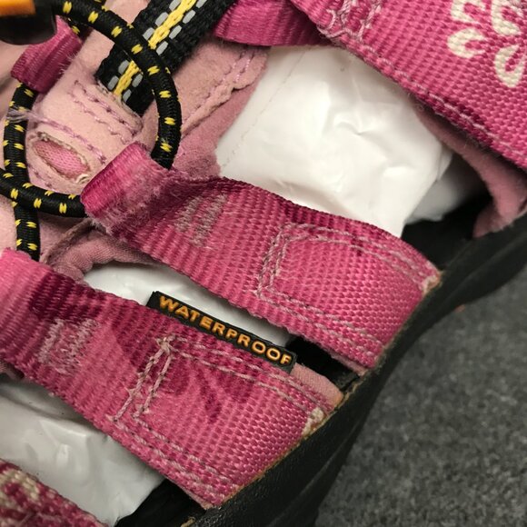 KEEN Newport H2 Kids 3 Pink Floral Waterproof Closed Toe Walking Hiking Sandals - Picture 4 of 8